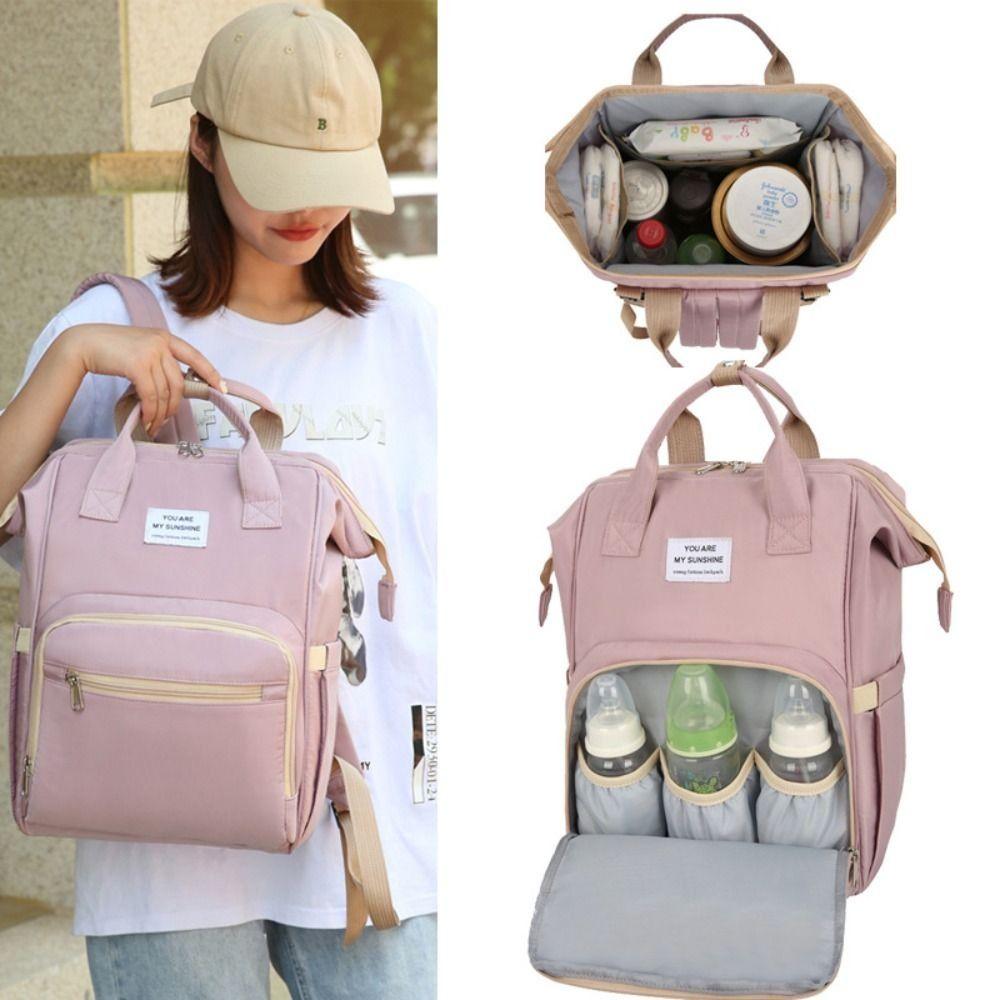 Large Capacity Nappy Backpack Bag Multi-Functional Mom's Outting Bag Mommy Bag  for Nursing