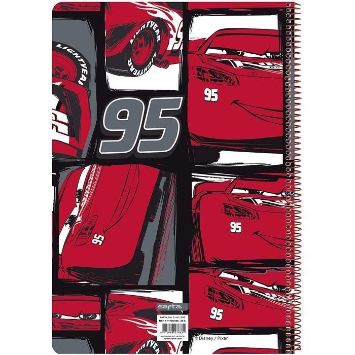 Carnet - Cars 3 Officiel - 80 Pages - Couverture rigide - Anneaux de haute qualité - Mixte