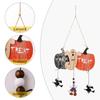 2pcs/set Colorful Halloween Wooden Pendants Pumpkin Bat Ghost Wall Hanging  Ghost Festival