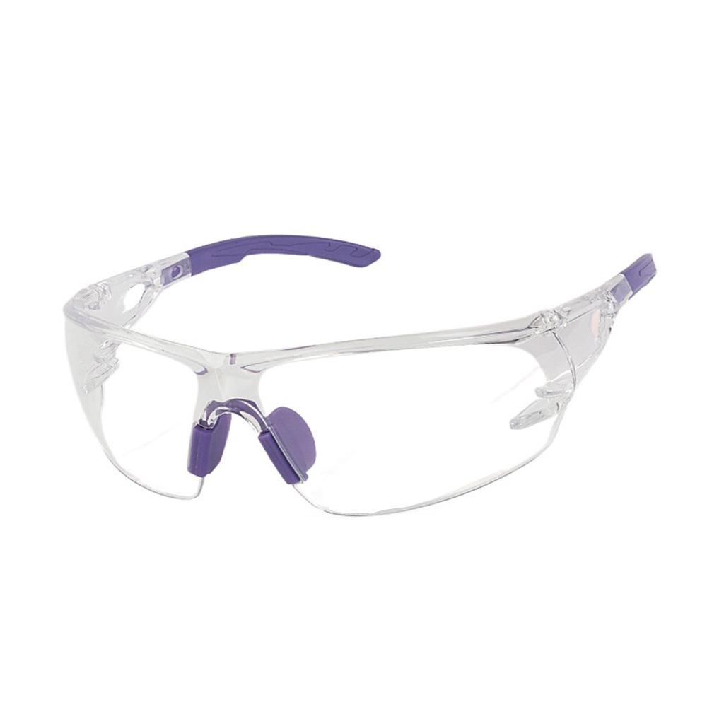 

Прозрачные спортивные очки с защитой от ударов, нескользящие, защитные очки для безопасной езды, для улицы Purple Clear