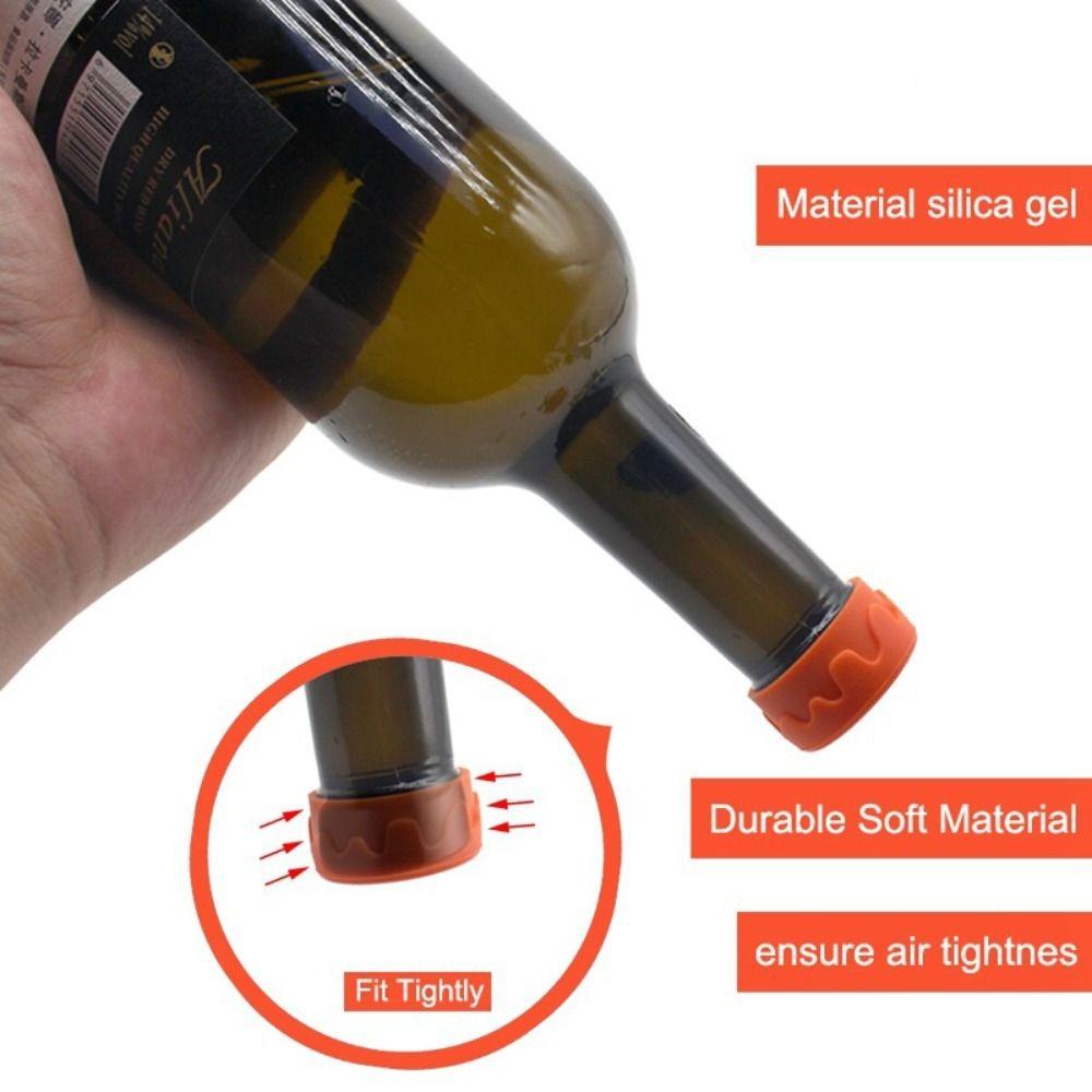 Leak Proof Wine Bottle Stopper New Silicone Durable Bottle Sealer Stoppers Wine Bar Accessories Universal Beer Cap Stopper 7