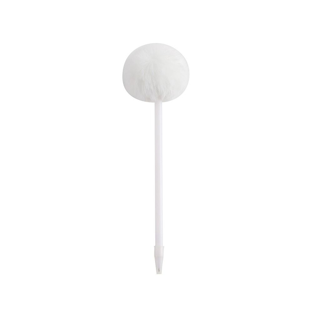 Round/Heart Shaped Ball Neutral Pen With Plush Ball Writing Tools Creative Gel Pen School Office