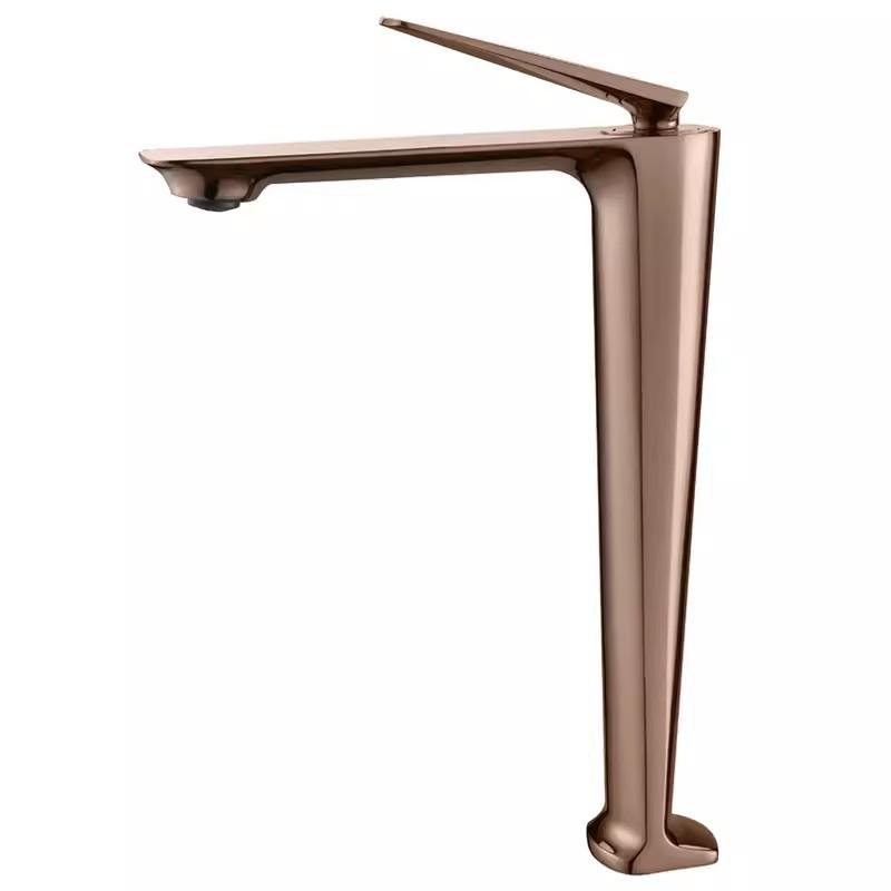 Rose Gold Basin Faucet Brushed Gold Tall Bathroom Faucet Hot and Cold Black Sink Faucet Deck Mounted Toilet Mixer Water Tap