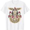 Égypte pharaon antique avec roses sphinx égyptien T-Shirt(10)