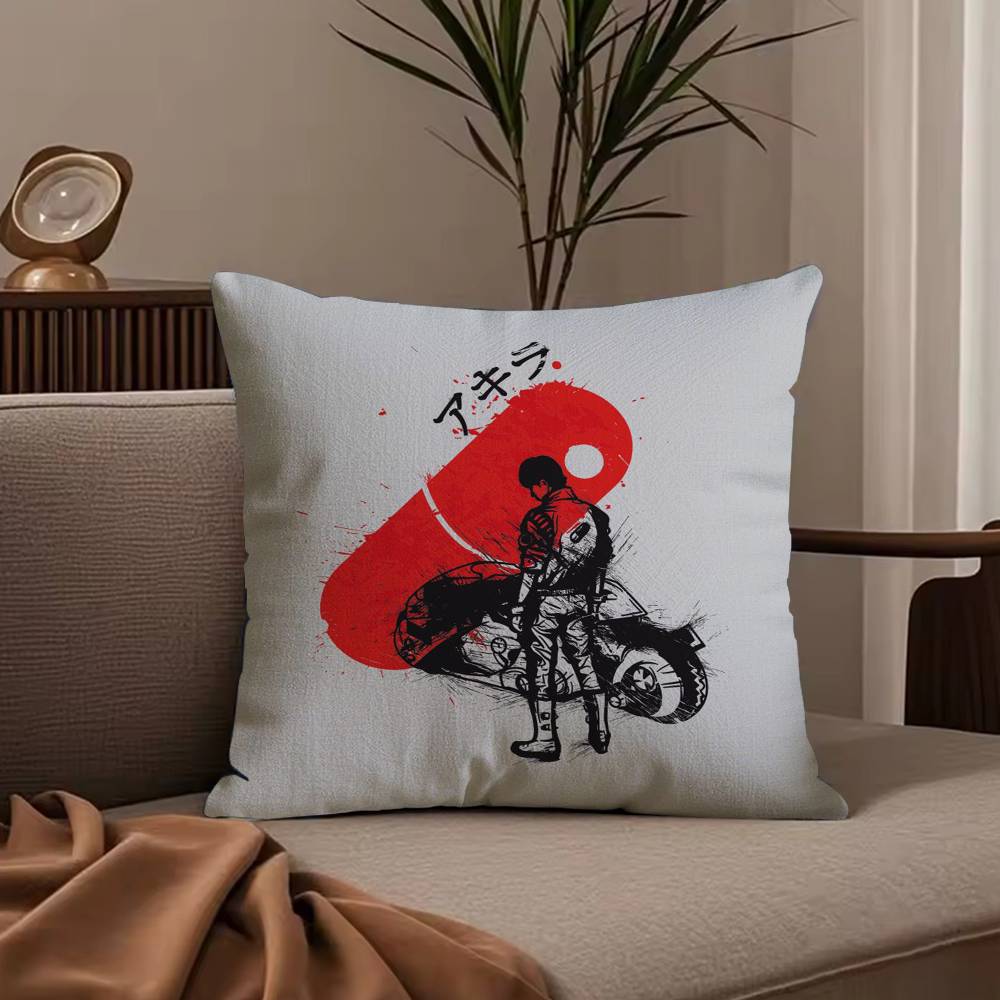 Anime Manga A-Akira Pillow Case Anti-dustmite Pillowcase Invisible zipper silky short plush Sofa cushion cover