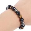 Men'S Stylish Natural Stone Bracelet Vintage Crown Symbol Of Power Hematite Beads Gift For Friends Natural Tiger Eye Beads
