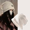 White Furry Pile Pile Hat Plush Warm Hat Female Cute Autumn and Winter Cold Hat Ear Protection Baotou Hat Female
