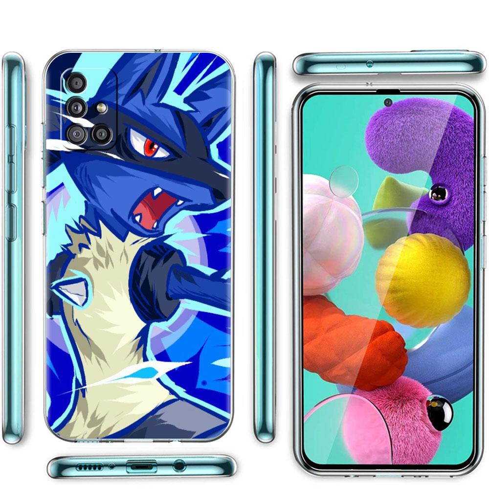 Clear Case For Samsung Galaxy A52 A12 A51 A32 A21s A71 A32 A22 50 A70 A31 A72 5G Phone Cover Cartoon Anime Pokemon