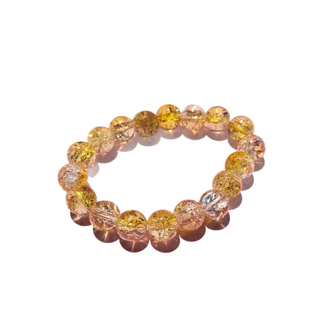 10mm Glazed Crackle Beaded Bracelet - Girl Series DIY Accessory