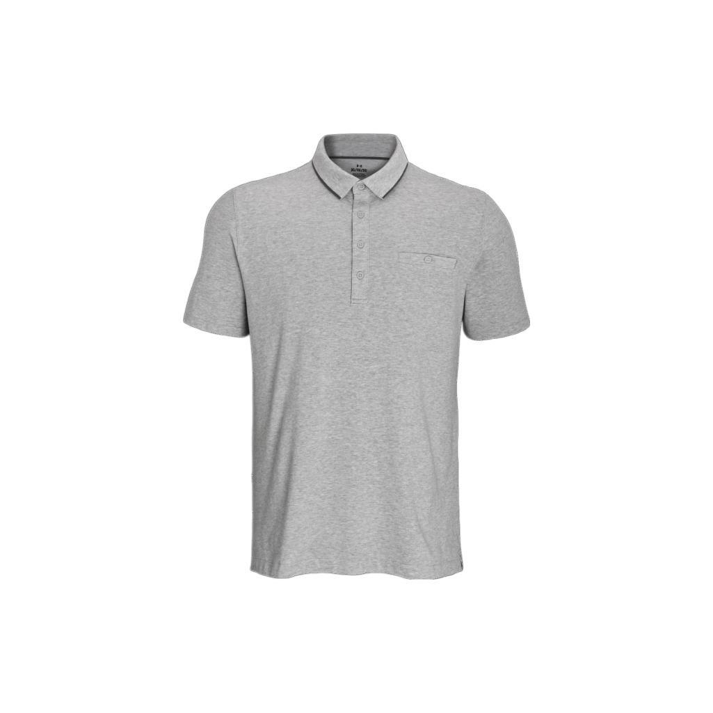 Under Armour Luxe Heather Polo Shirt Grey Men s 1377363-011 XL