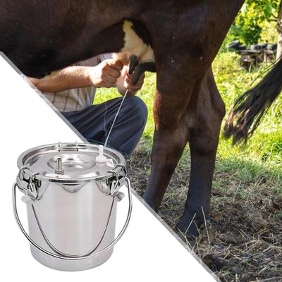 Milking Machine Bucket Milk Multifunctional Stainless Steel with Large Capacity for Sheep,