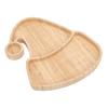 Santa Hat Serving Tray Wooden Dish Platter for Dessert   Nuts   Storage Holiday Decoration