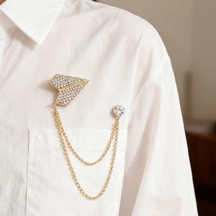 4Pcs Secure Fastening Lapel Accessories Gold/Silver Wedding Brooch For Business Travelers Corporate Gatherings