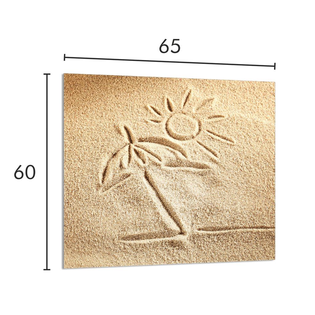 PANEL SZKLANY DO KUCHNI 65x60 Plaża