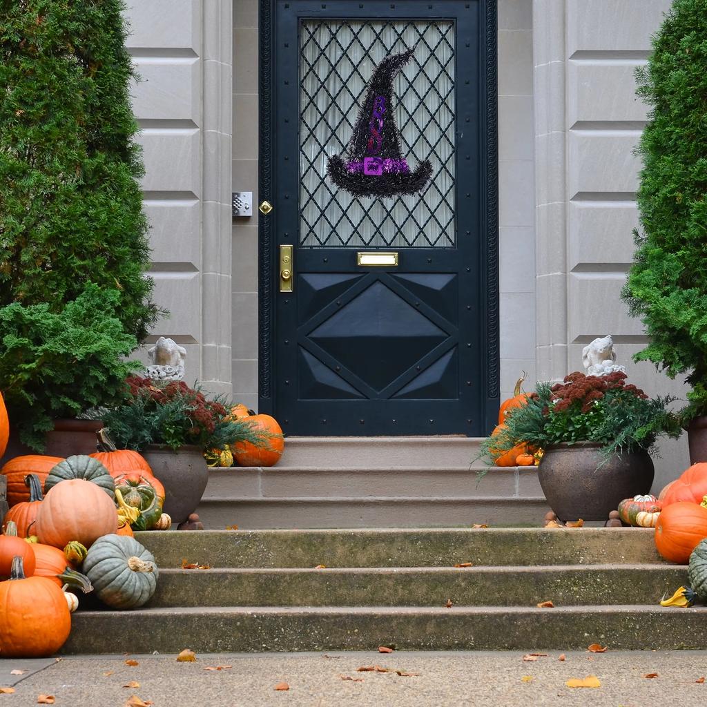 Hat Shaped Flower Wreath Iron Ring Iron Art DIY Christmas Holiday Hanging Ring Decoration Flower Arrangement Iron Hanging Ring