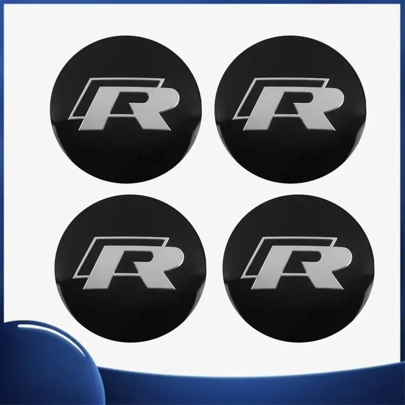 4pcs 56mm Car Wheel Center Sticker for Volkswagen VW GTI ABT Golf 5 6 Polo Passat Tiguan CC Bettle Touran Scirocco Sharan SR32