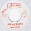 7inch Record DAVID JAHSON  Stop Look  Listen PAS007 Pick A Skill Mu UK Reggae Ska  Dub Used