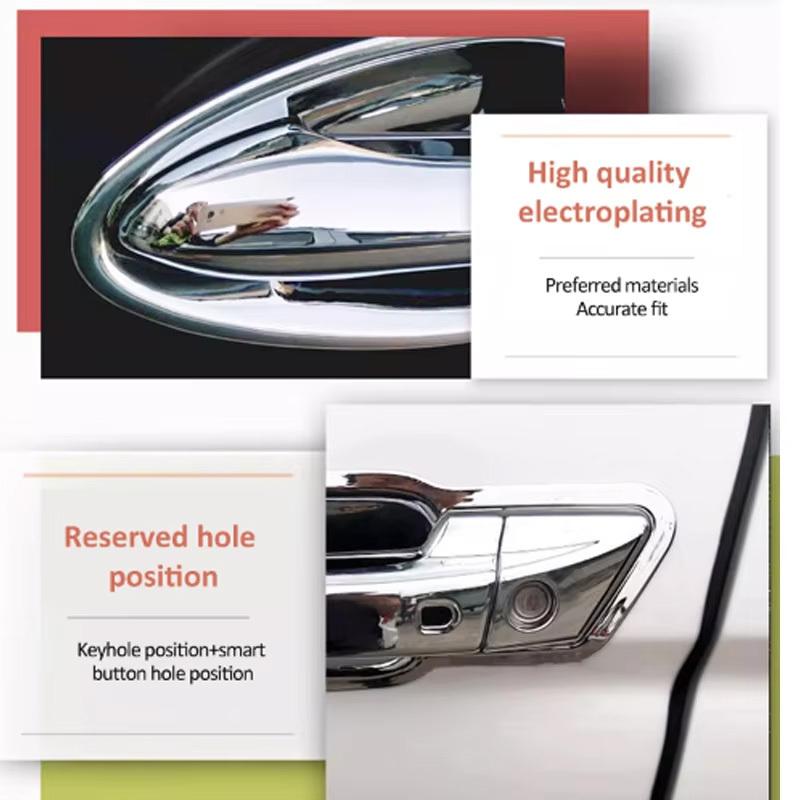 Car Door Handle Cover For Dodge Ram Pickup DS1500 2500 3500 4000 2009~2018 Chrome Smart Handle Cover Exterior Styling Accessorie