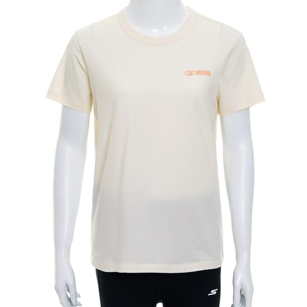 Skechers Sports Life Outdoor Simple Letter Casual Comfortable Knitted Round Neck Breathable Short Sleeve T-Shirt Women T-Shirts L324W029-00NA