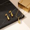 Stainless Steel Water Drop Necklace: Trendy & Versatile Clavicle Chain for Women