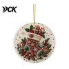 Festive Wall Hanging Christmas Acrylic Ornament, 2D Flat Double Side Printed Office Holiday Decorations Santa Snowman Pendant for Tree Window,