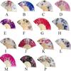 Silk Japanese Style Vintage Photography Prop Colorful Home Decoration Fan Folding Fan Wedding Gifts Ornament