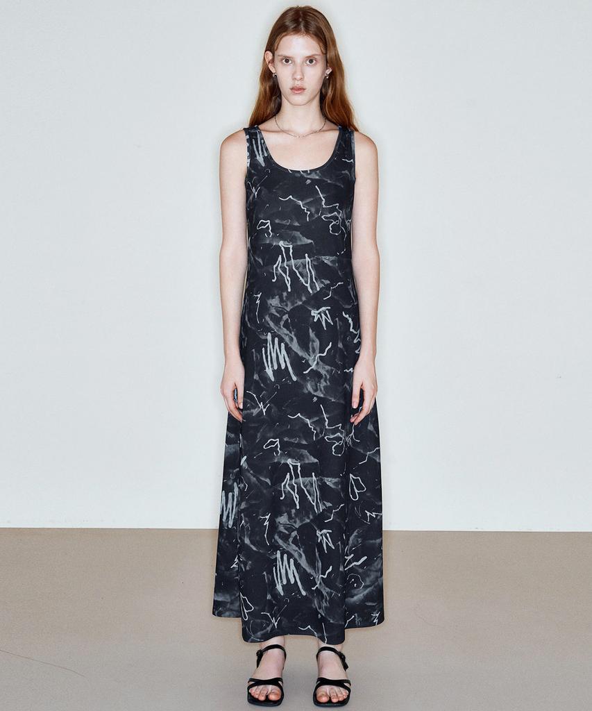 Ssikeoseun Drawing Sleeveless Dress_Black