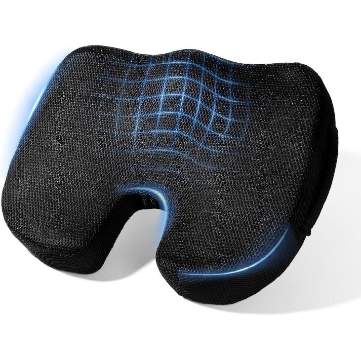 Car Seat Cushion, Memory Foam Cushion Non Slip for Wheelchair, Cars, Desk, Gaming & Office Chairs, Ergonomic Cushions Pad for Tailbone Pain Relief
