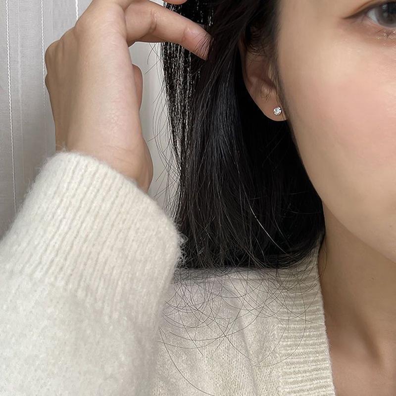 1Pair 3/4/5Mm Zircon Ear Studs Earrings For Women Stainless Steel Cartilage Helix Ear Bone Nail Piercing Ear Jewelry Gif