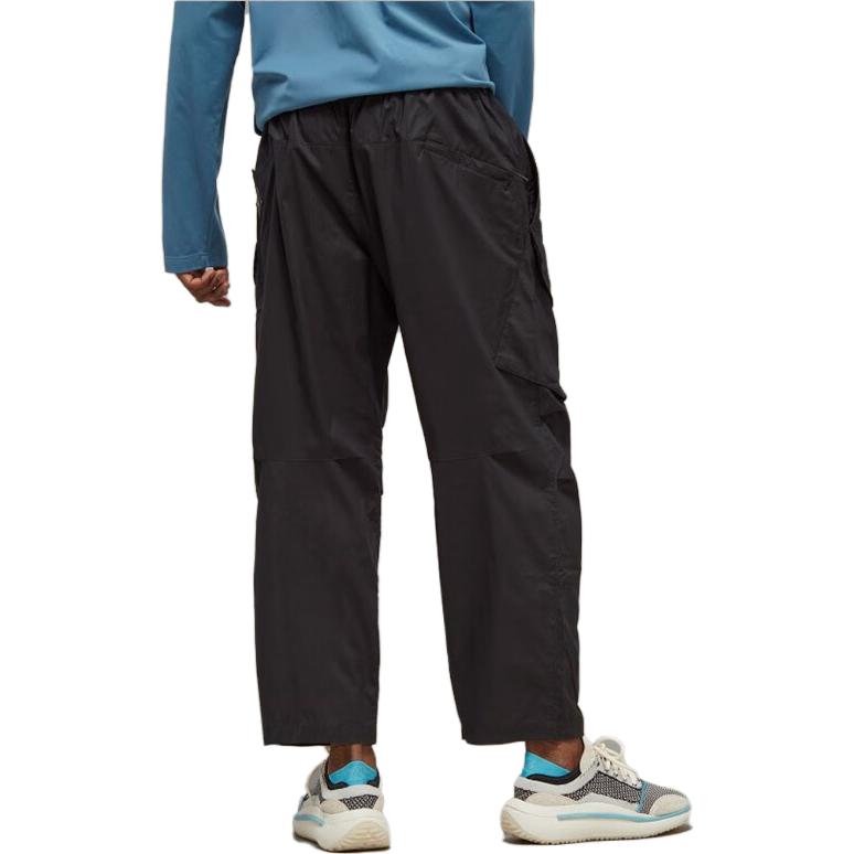 Y-3 Effen Kleur Sport Straight Leg Zakken Losse Casual Broeken Heren Onderkleding Zwart H63028