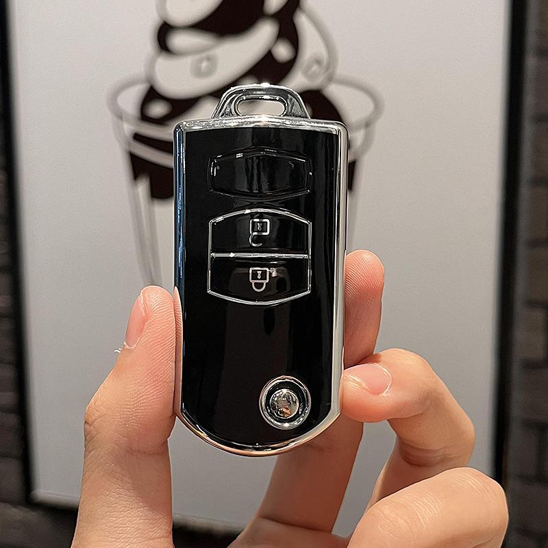 For Mazda Demio 2 3 5 6 M3 M5 M6 CX-5 CX7 CX9 RX8 MX5 MPV 2/3 Buttons TPU Shell Fob Holder Car Key Case Cover Keyless