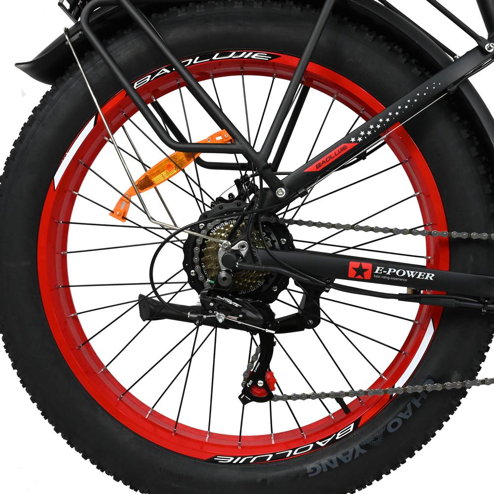 BAOLUJIE DP-2619 Speichenrad Erwachsenen Elektrofahrrad 750W Motor 48V13AH Batterie 26*4 Zoll Fat Tire E-Bike Mountain Offroad Elektrofahrrad