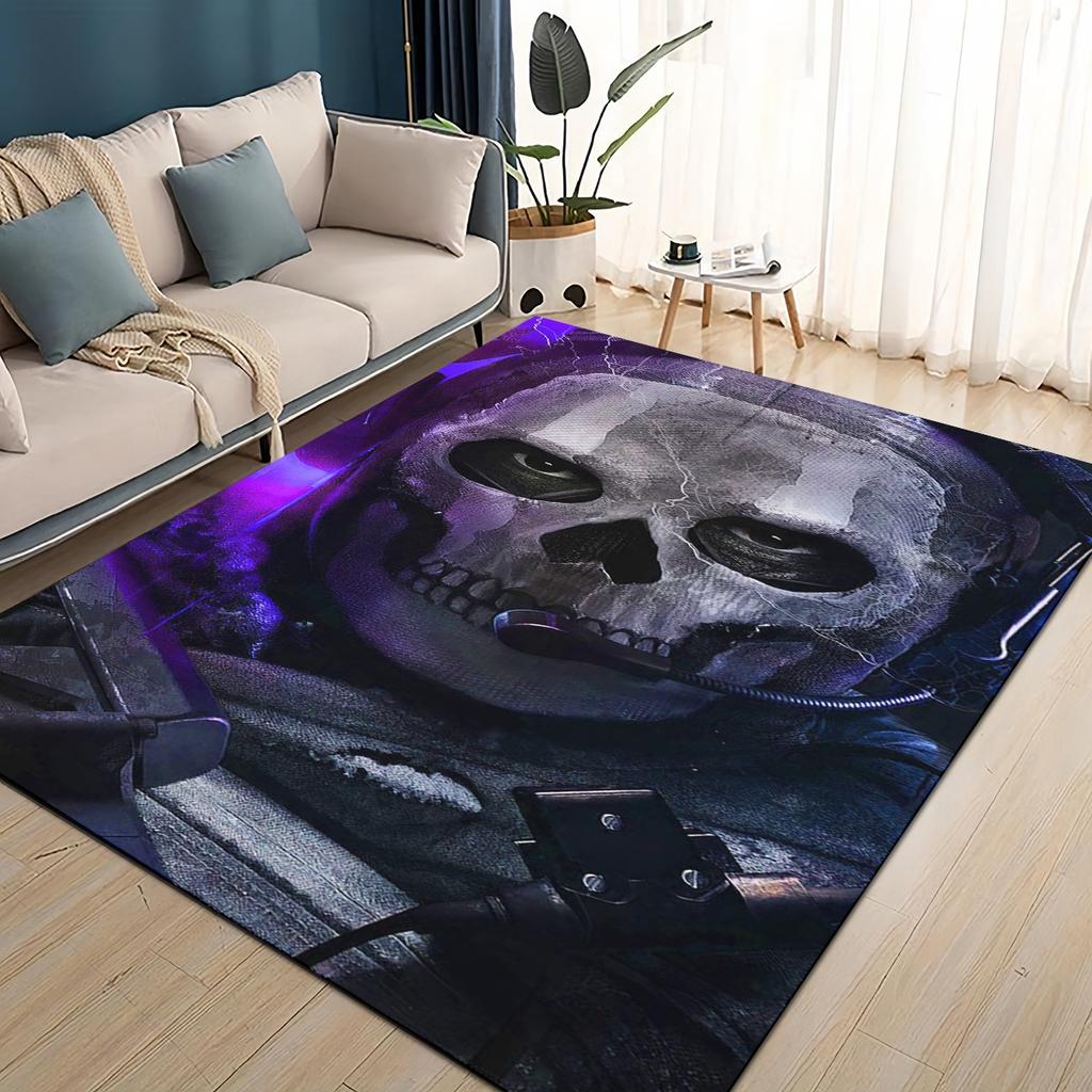 COD 27 Style New Call of Duty Ghost Simon Gun Games Carpet Rug for Living Room Bedroom Home Sofa,Kids Play Non-slip Floor Mat