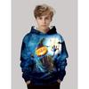 Boys' Halloween Pumpkin 3D Print Hoodie Outdoor Sportswear with Pockets Long Sleeve Spring Autumn Outdoor Pullover Childs Tops