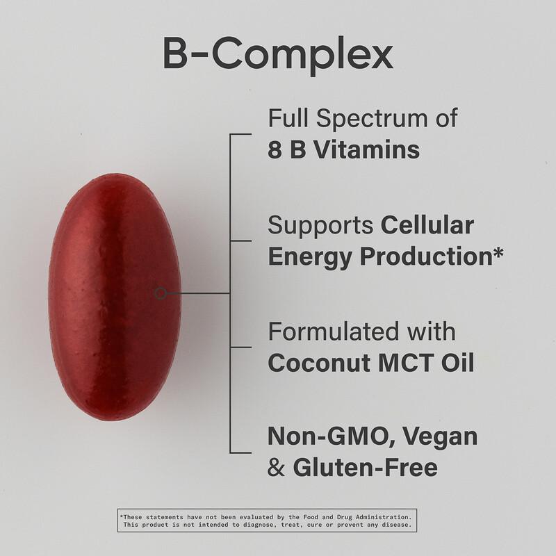 B-Complex, Plant-Based, 60 Veggie Softgels