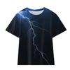 Source manufacturer, new children's clothing, lightning series children's short-sleeved T-shirt 3D printed short-sleeved T-shirt short-sleeved
