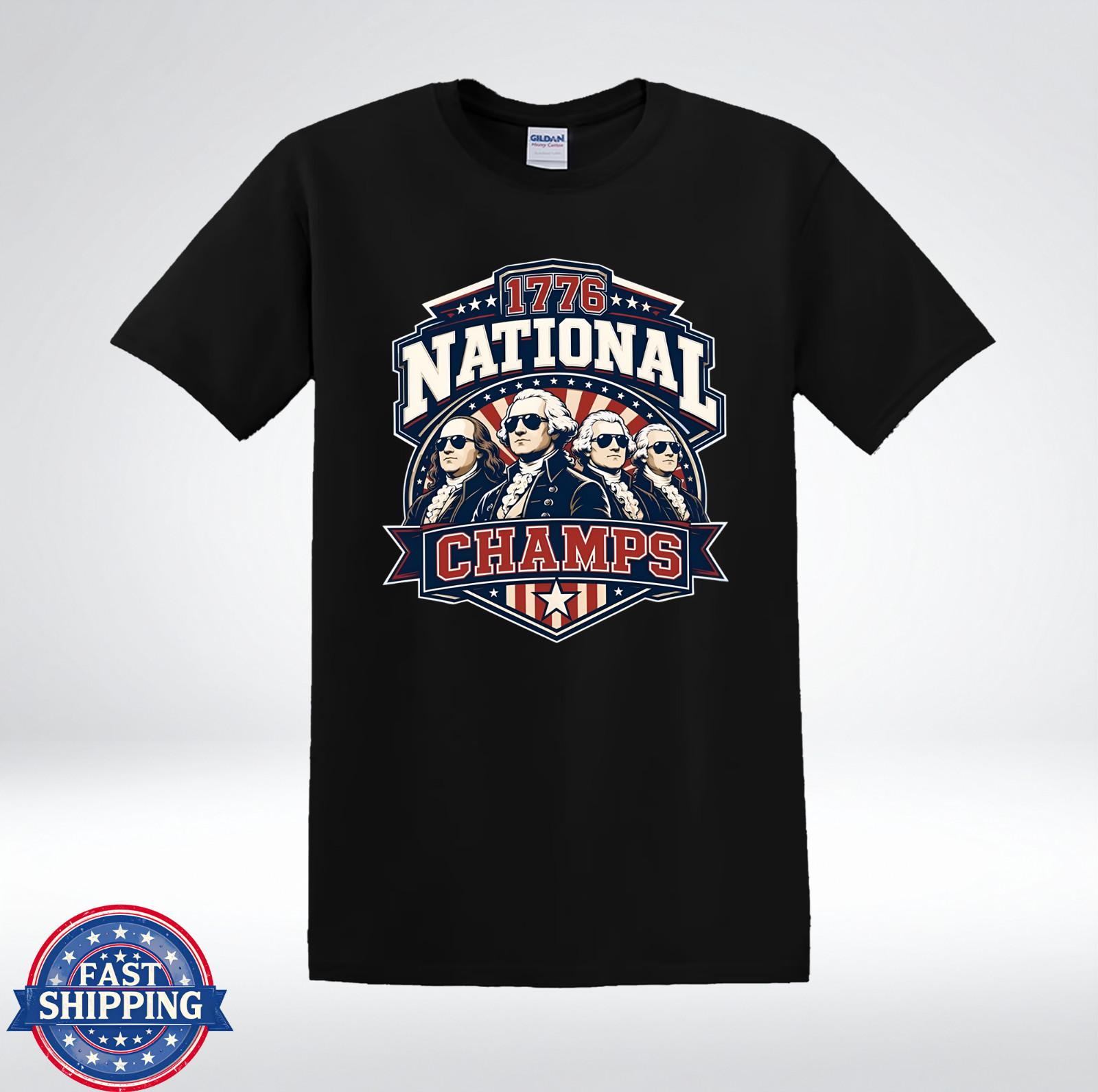 Founding Fathers 1776 National Champs Retro USA T-Shirt XXXXL