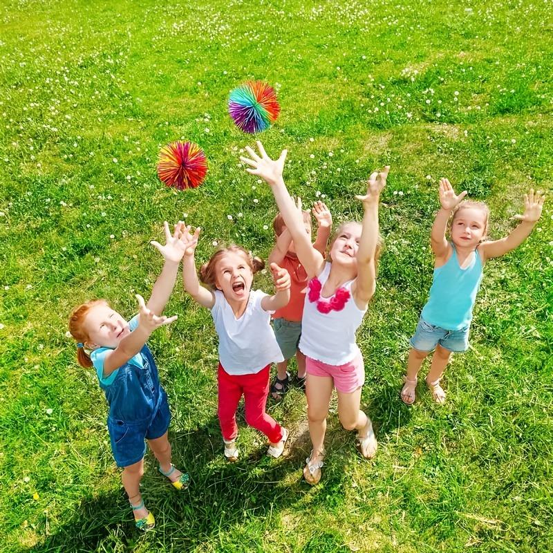 Regenbogen Silikon Pompon Ball Kinder Sensorisches Spielzeug
