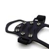Crampones de 10 dientes para exteriores, cubierta antideslizante para zapatos de nieve, picos para zapatos de nieve resistentes al desgaste para hielo y nieve