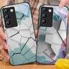 Geometric Pattern For Y72 33S 11 03 36 96 Lite 35 16 Iqoo 12 V40 SE 5G 29 40 21 30 X80 Pro Vivo Tempered Glass Phone Case Black