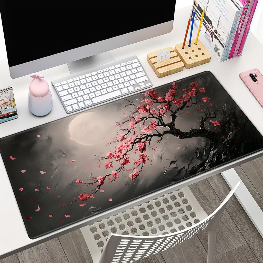 Retro plum blossom design Mouse Pad Desk Mat Gaming pad NonSlip Stitched Edge desk accessories Computer office mousepads
