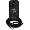 Guess 4G Big Logo Cord StapCrossbody Case for iPhone 16 Black