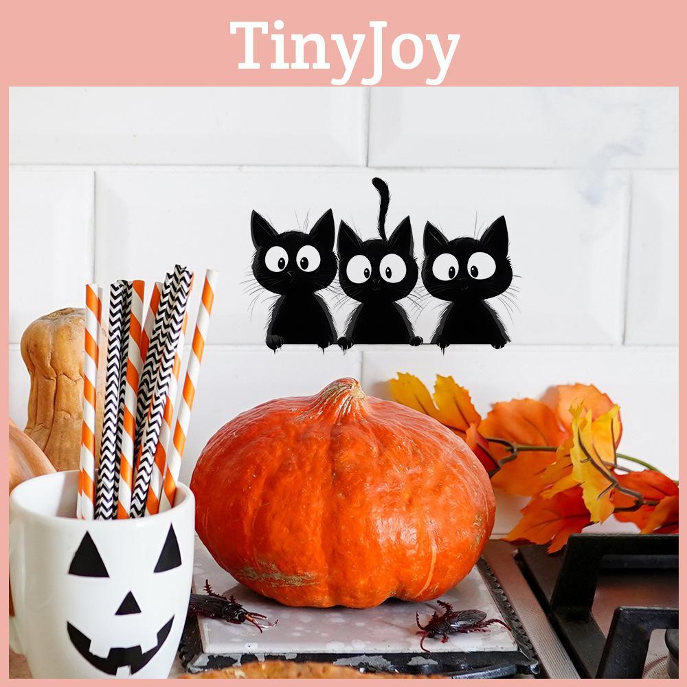 Halloween Cute Black Cat Switch Sticker Wall Decor For Living Room And Office