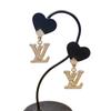 LOUIS VUITTON Earring Lady LV Gold Plated gold Women M01844 Storage box Used