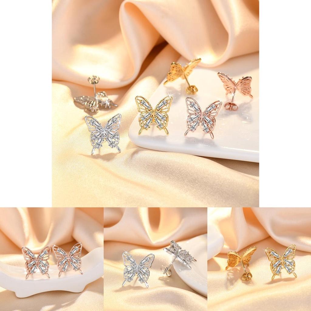 Fashionable And Exquisite Butterfly Bow Ear Studs Minimalist Style Perfect For Everyday Wear