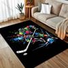 1PC Colorful Ice Hockey Player Illustration Carpet for Living Room Bedroom Sofa Home Decor Rus Non-slip Floor Mat Luxury Gift
