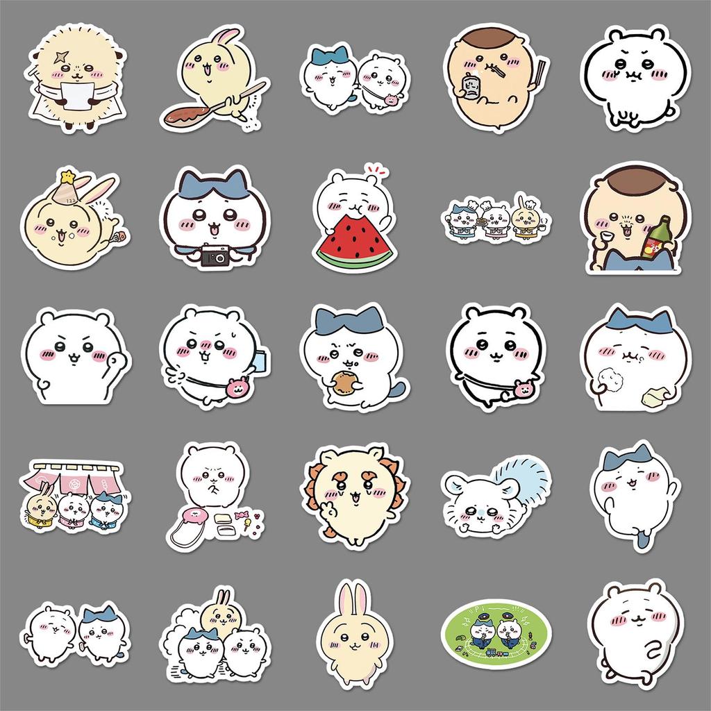 50 Chiikawa Anime Stickers: Waterproof, Cute Japanese Designs for Planners & Decoration