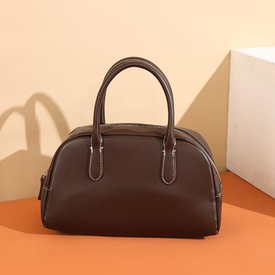 Niche Bowling Large Capacity Hand Bag Commuting Retro Bag Portable Boston Women's Bag