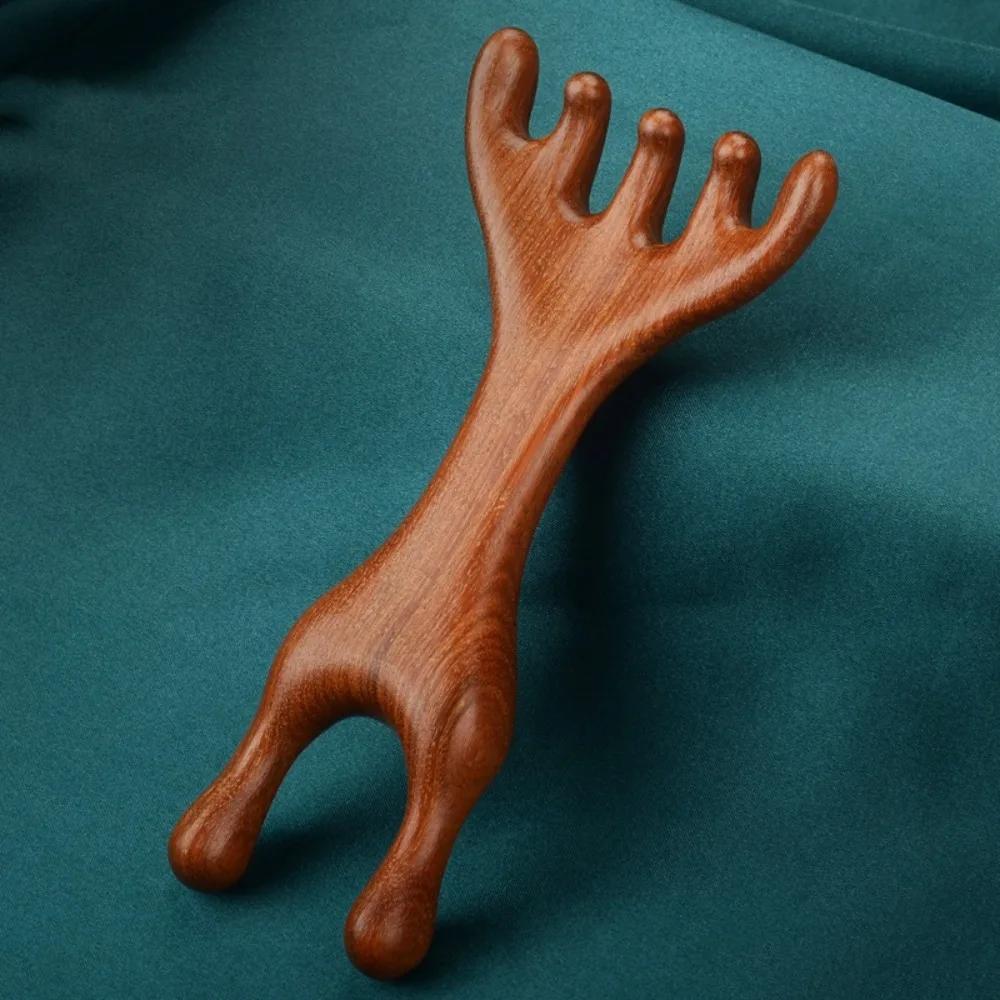 1/2PCS Double Headed Wooden Massage Comb Body Meridian Massage Comb Sandalwood Wide Tooth Anti-static Massage Comb