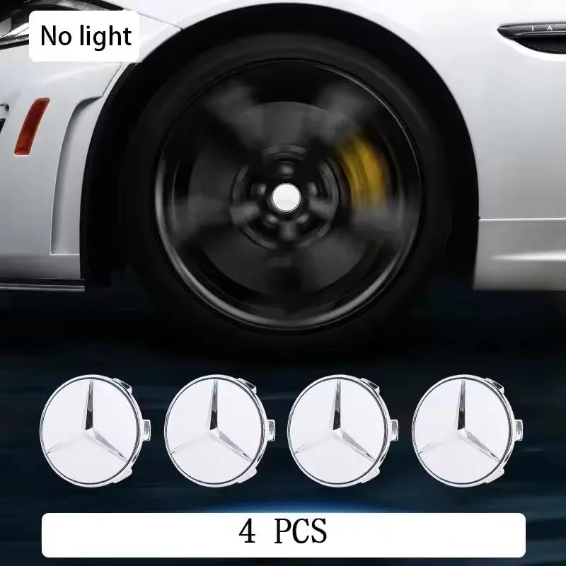 4PC/Set Magnetic Suspension Wheel Hub Caps LED Illuminated Lights Upgrade Wheel Center Caps1 Mercedes Benz AS1